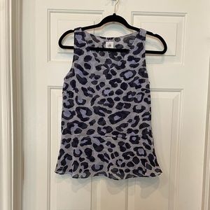 Cabi leopard print peplum top